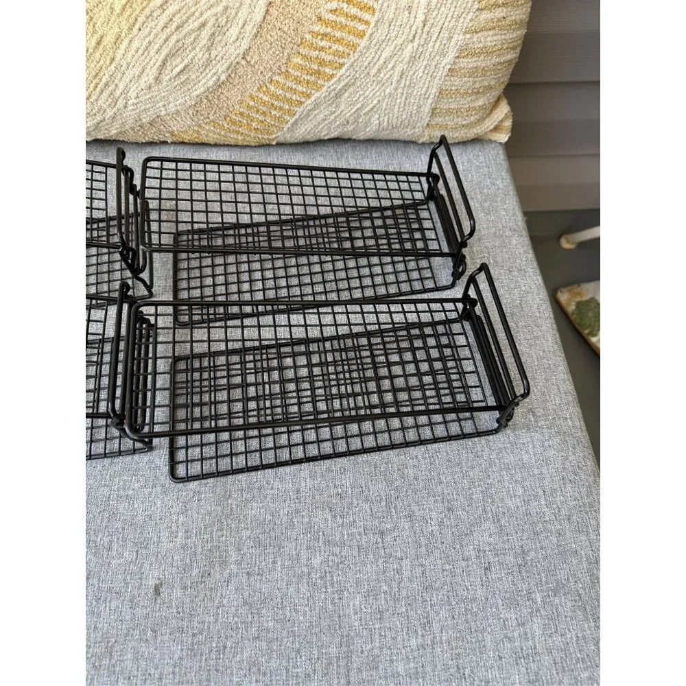 Set Of 2 Ikea Shoe Organizer Skostall Black Metal Shoe Storage